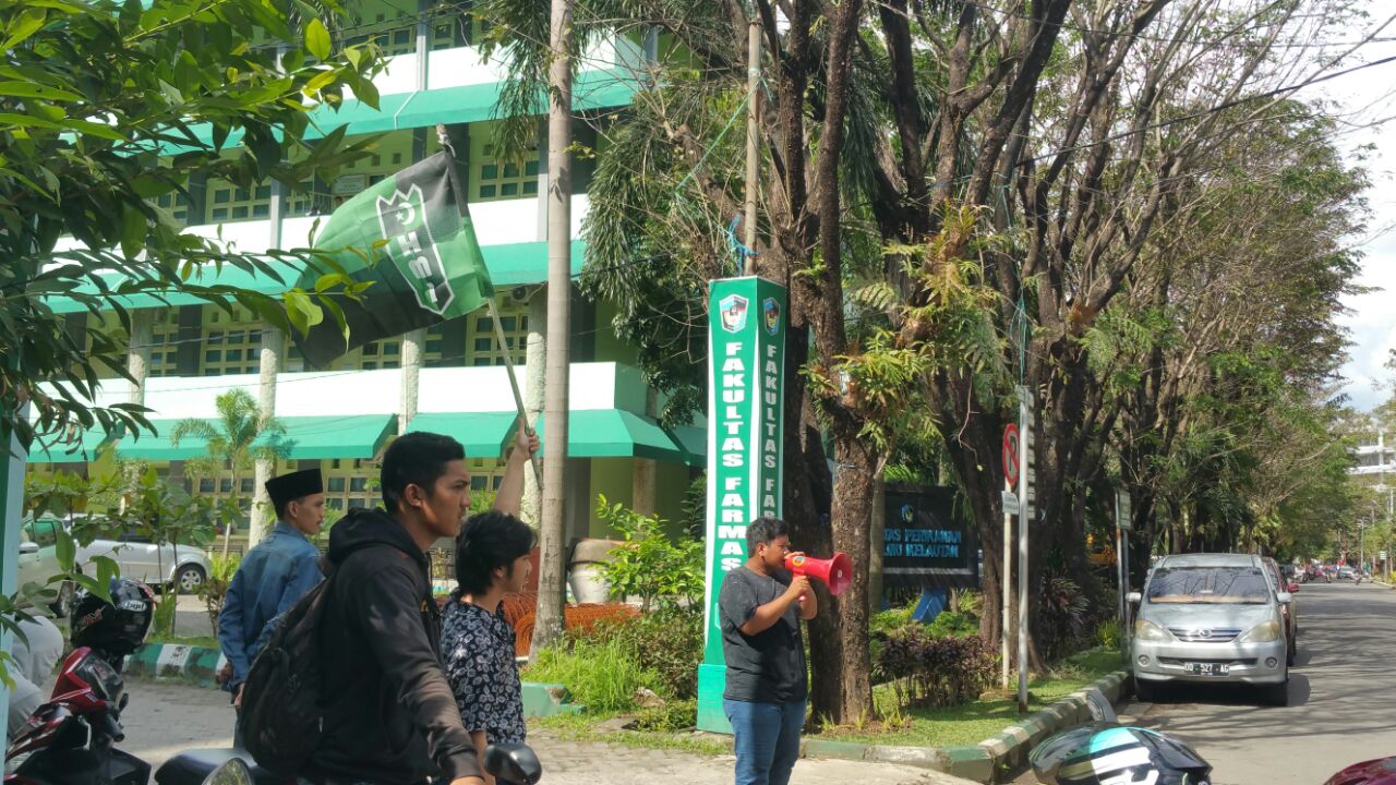 Tanggapi Surat Edaran Rektor UMI, HMI Komisariat Ekonomi Melakukan Aksi Pra Kondisi AMARAH