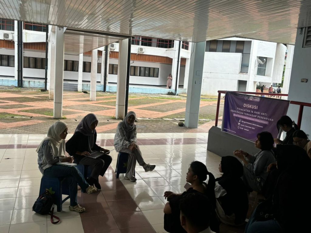 Diskusi 16 HAKTP di Pelataran Baruga UNHAS Sumberfoto: Extra Expose
